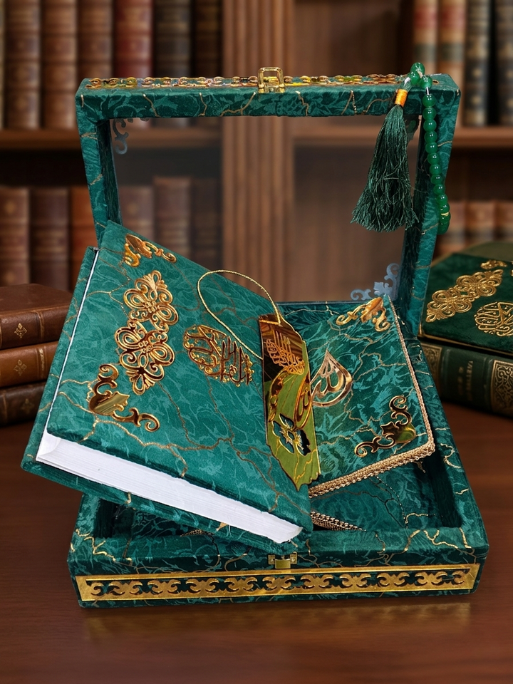 ✨ Handcrafted Premium Quran Pak Set – Customized Order Made | Luxury Islamic Gift 🎁📖