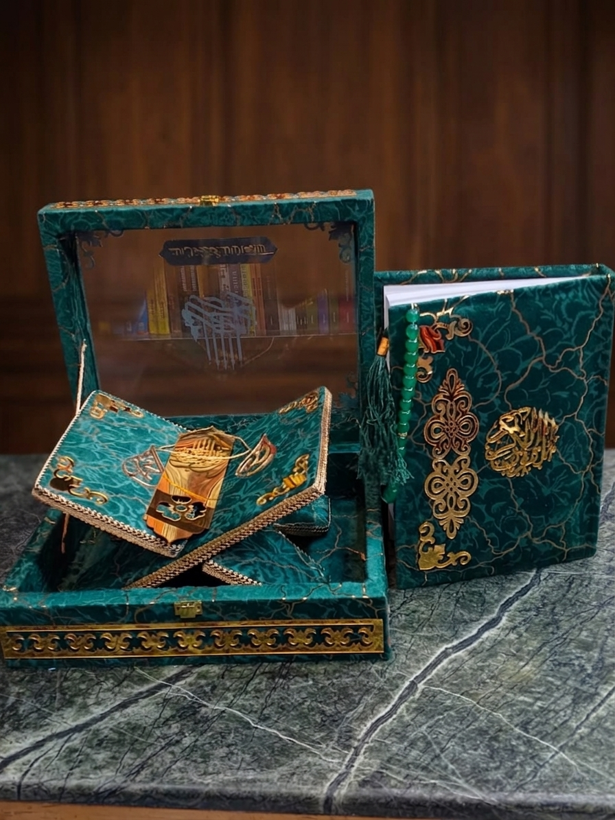 ✨ Handcrafted Premium Quran Pak Set – Customized Order Made | Luxury Islamic Gift 🎁📖