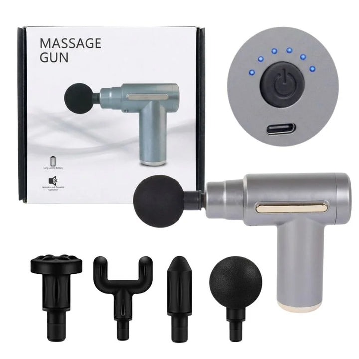 Deep Tissue Muscle Massage Gun | Fascia Relaxation Massage Gun with 6 Speed Levels & 4 Massage Heads | Random ColorDeep Tissue Muscle Massage Gun | Fascia Relaxation Massage Gun with 6 Speed Levels & 4 Massage Heads | Random Color