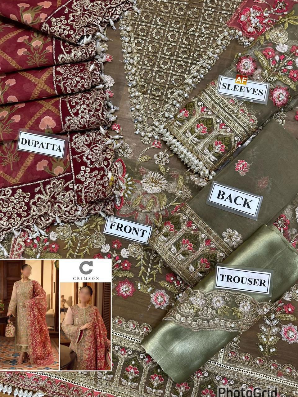 Royal Heavy Embroidered Suit 👑 | Full Adda Work & Handcrafted Borders