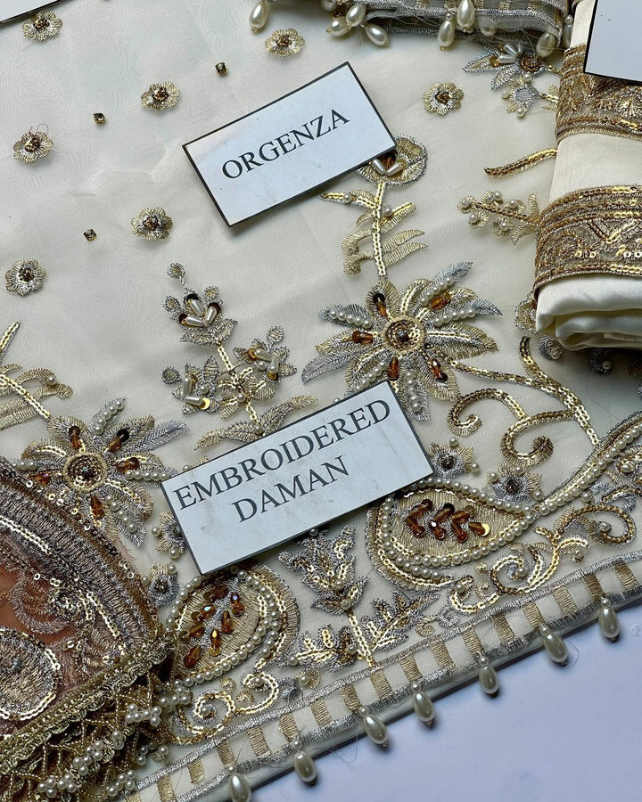 Premium Organza Suit 🌸 | Net Dupatta & Silk Trouser