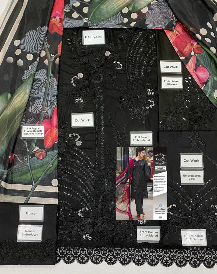 MUSHQ Designer Lawn Suit ✨ | D14 Dark Knight by Alnisa