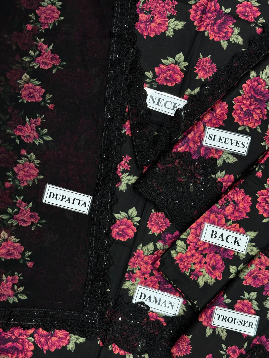 Luxury Lawn Suit ✨ | Chiffon Embroidered Dupatta