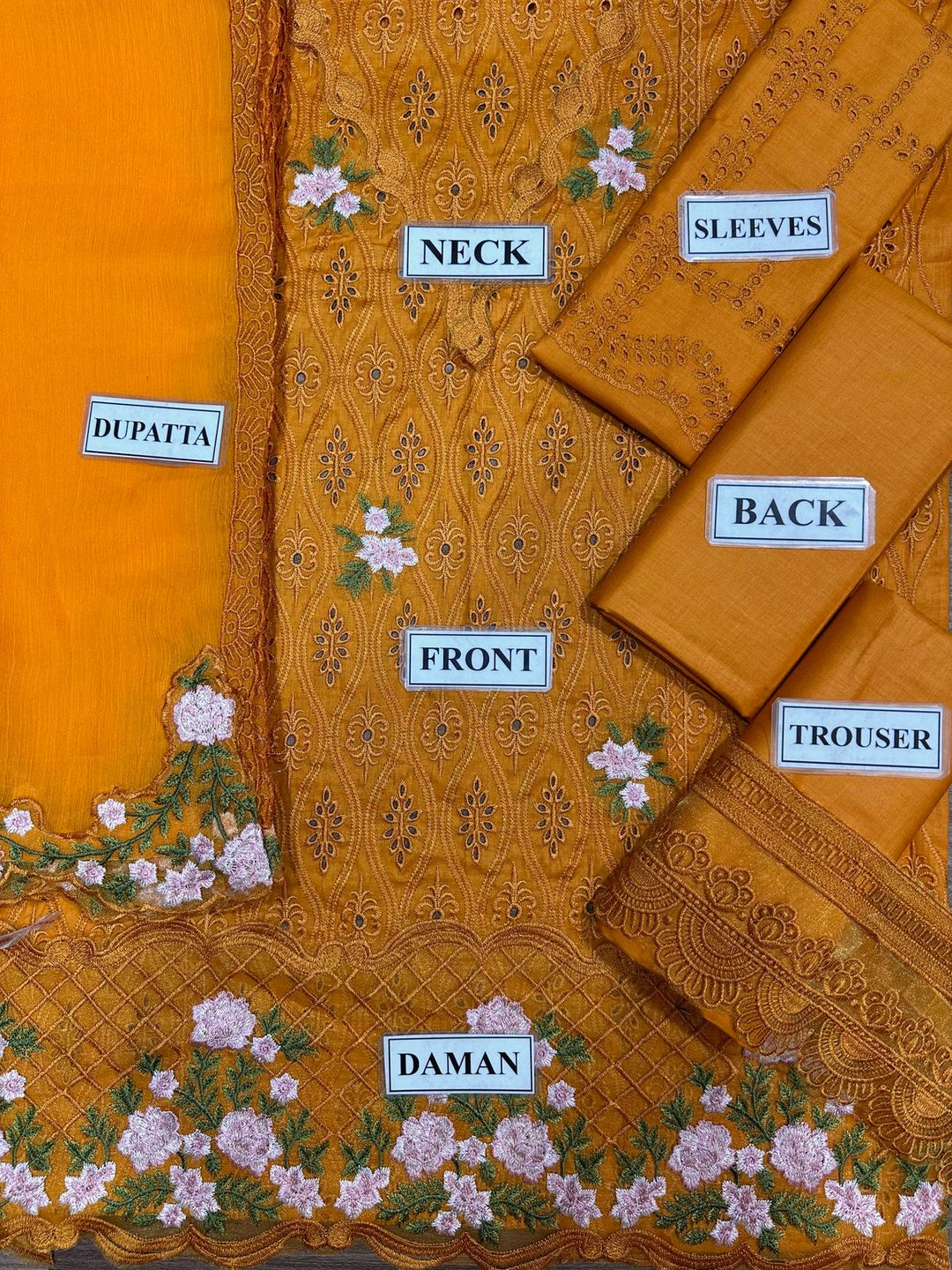Chikankari Luxury Collection 🌸 | Embroidered Sleeves & Chiffon Dupatta
