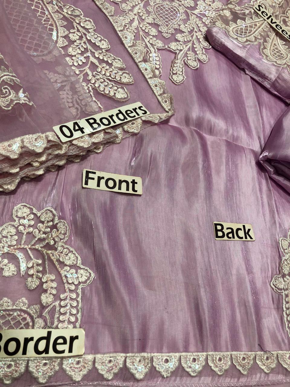 👑 Royal Heavy Embroidered Lava Silk Suit with Organza Dupatta 👑