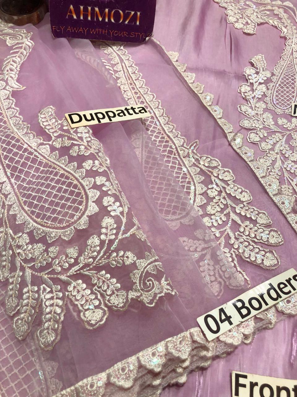 👑 Royal Heavy Embroidered Lava Silk Suit with Organza Dupatta 👑