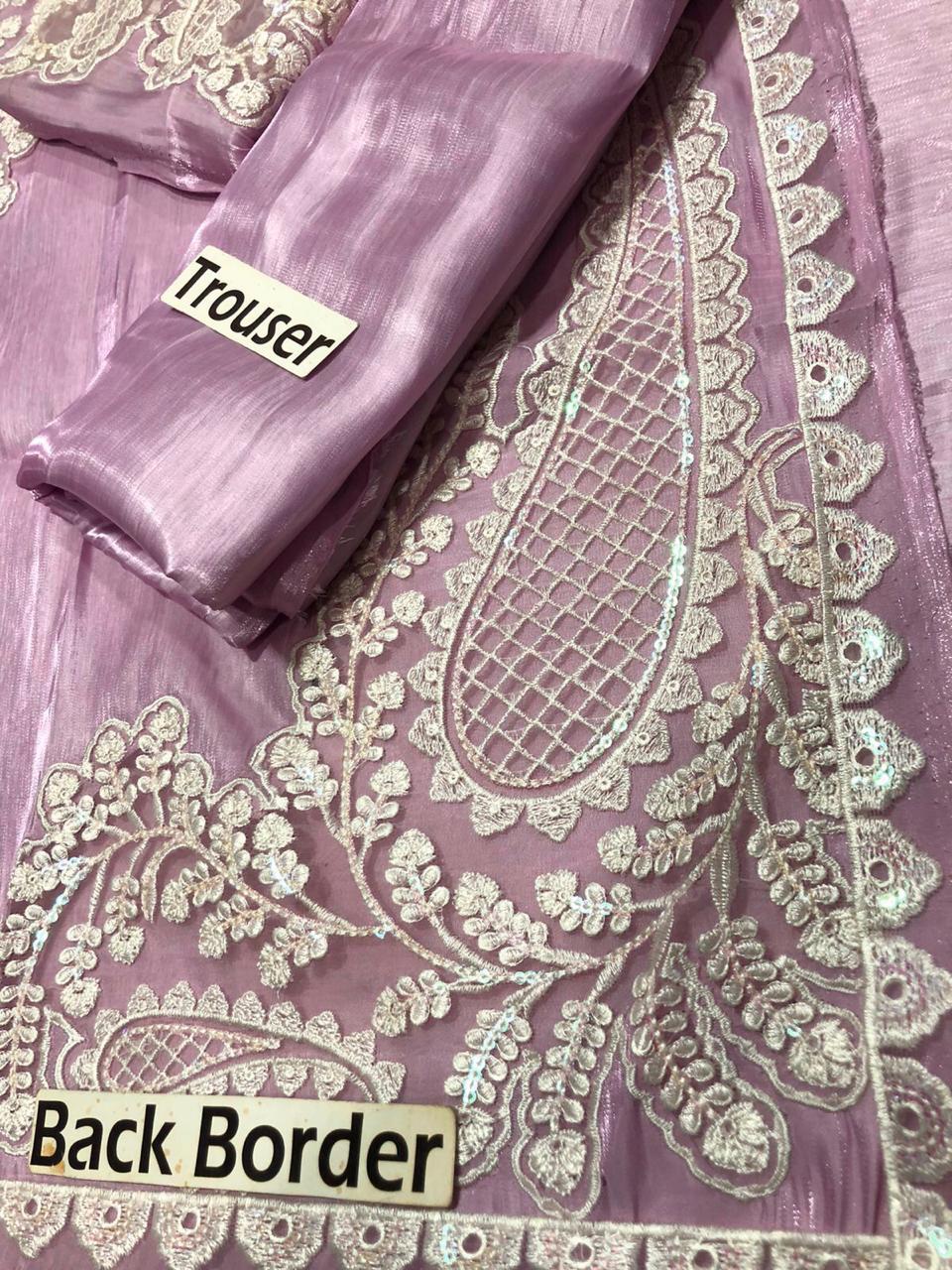 👑 Royal Heavy Embroidered Lava Silk Suit with Organza Dupatta 👑