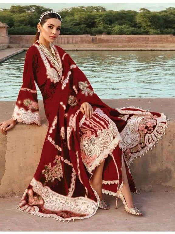 👑 Crimson Signature Classic – Most Hit Luxury Lawn 💖