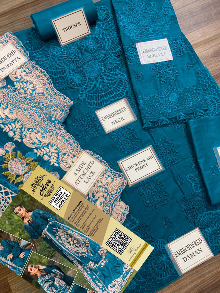 👑 Floral Fantasy Royale – Heavy Chikankari Luxury 🌸