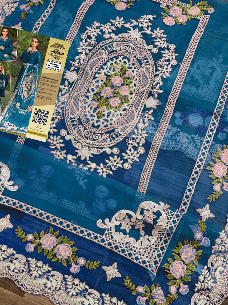 👑 Floral Fantasy Royale – Heavy Chikankari Luxury 🌸