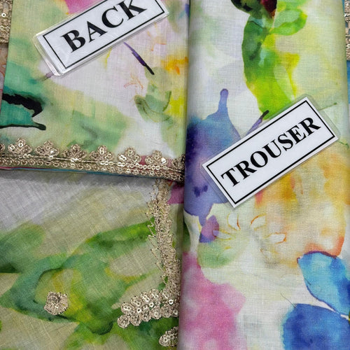 ✨ IZNIK Lawn Luxury – Sequenced Embroidered 3PC with Net Dupatta ✨