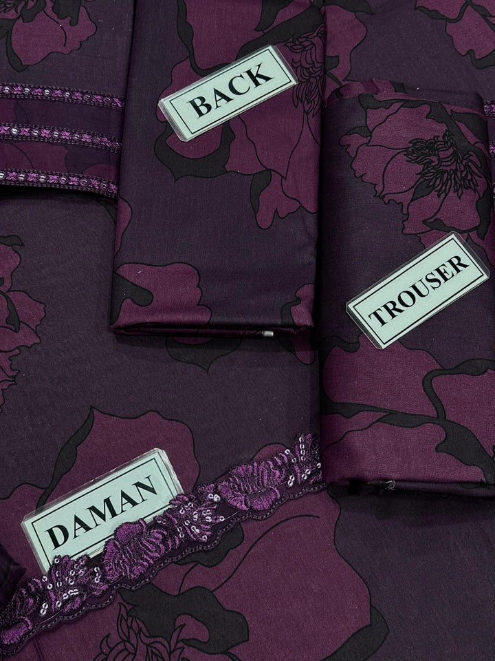 ✨ BRAND…IZNIK Unstitch Replica | Digital Lawn Embroidery Suit 🌸 + Silk Dupatta 💛