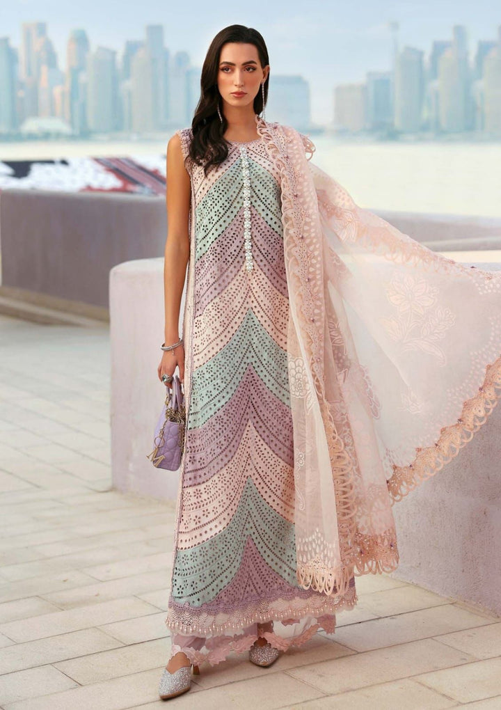 Maria B Lawn Summer Collection | Mauve & Teal Chikankari Embroidered 3-Piece Unstitched Suit 💜🩵✨