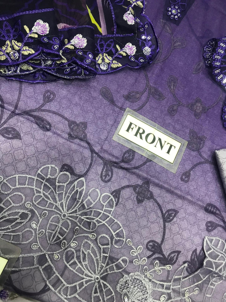Noor By Saadia Lawn Collection 💜"Purple Reverie" – Embroidered Ombré 3-Piece Lawn Suit