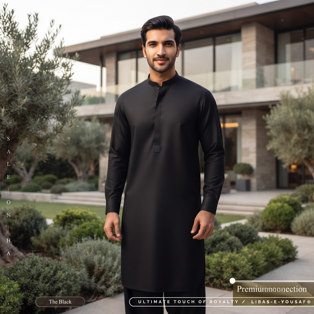 Libas-E-Yousaf American Soft Cotton Men's Unstitched 2 Piece Suit with 9 Premium Buttons – Box Packed