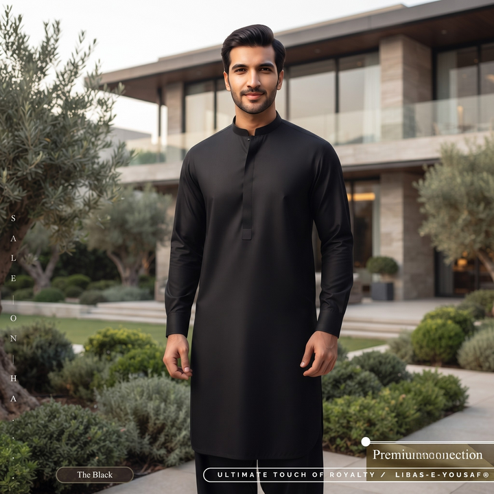 Libas-E-Yousaf American Soft Cotton Men's Unstitched 2 Piece Suit with 9 Premium Buttons – Box Packed
