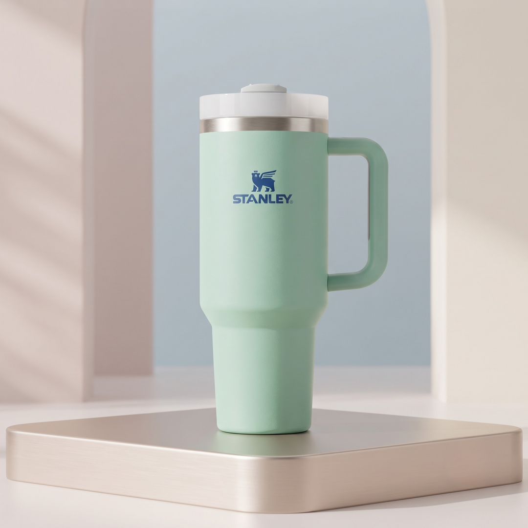 🥤 Premium Insulated Travel Tumbler with Handle & Straw Lid | Large Capacity