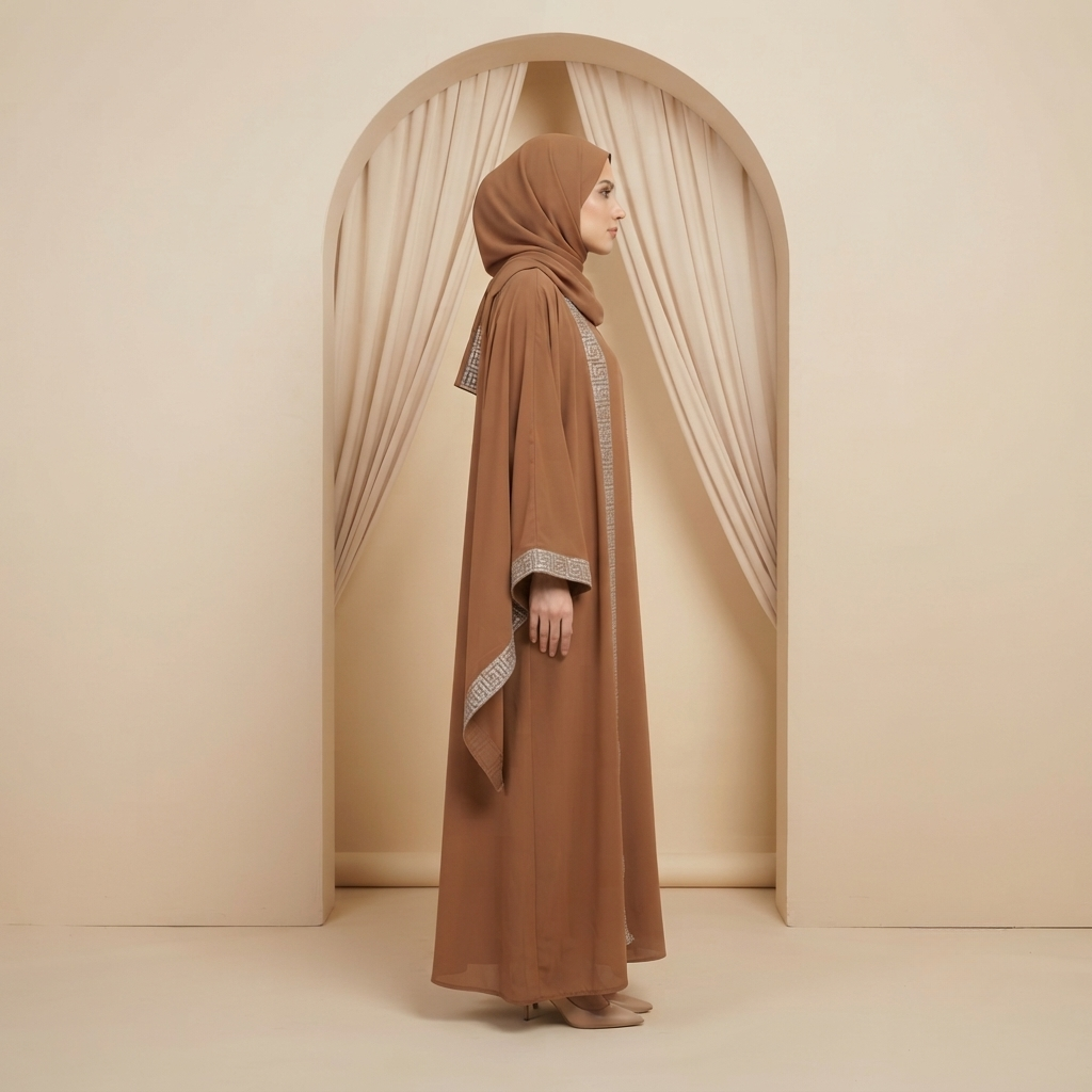 Premium Dubai Imported 2 Piece Butterfly Abaya Set for Women | Nida Fabric with Matching Inner & Hijab