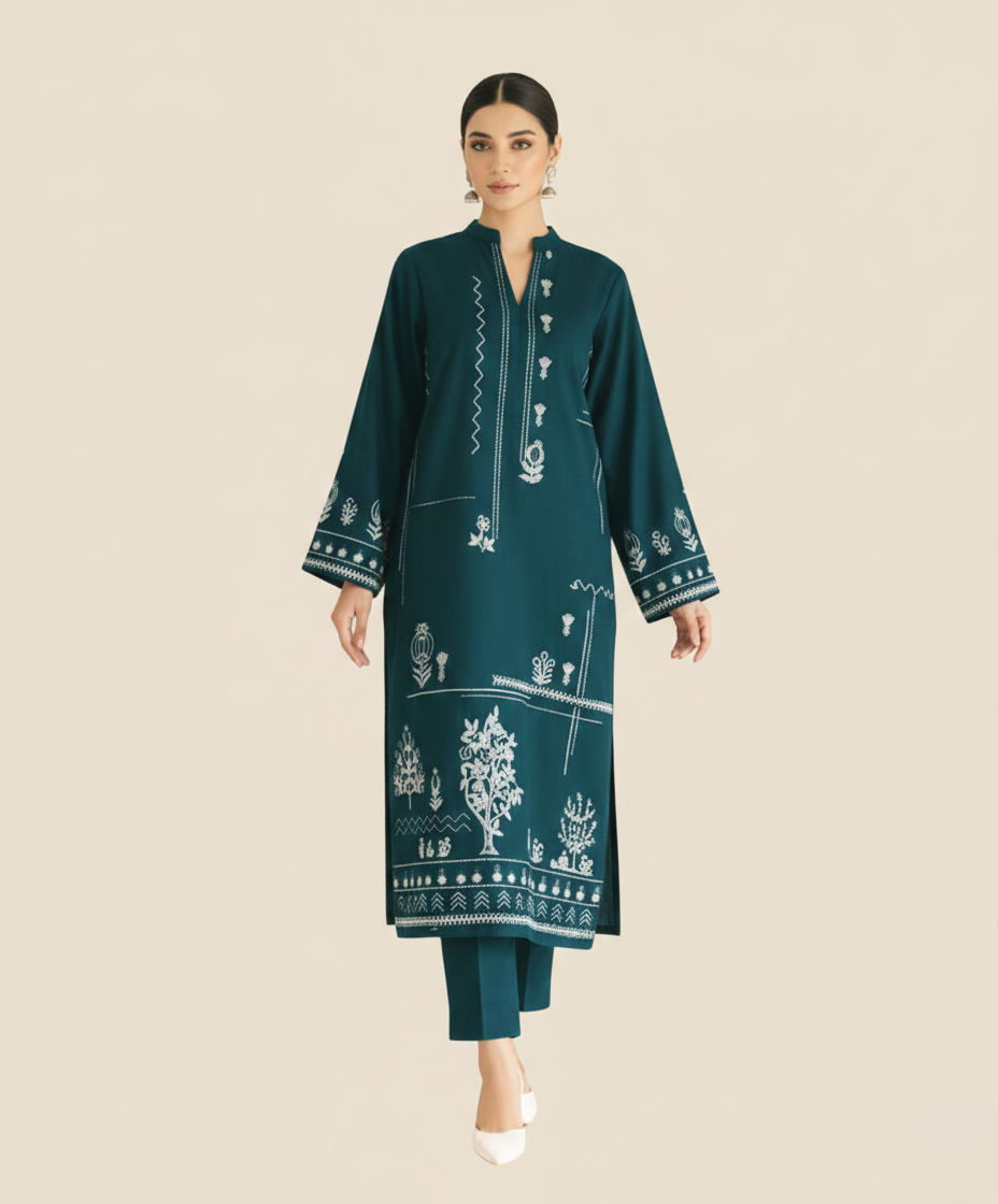 LAAM Zinc Embroidered 2 PC Ladies Lawn Suit – Elegant Summer Wear