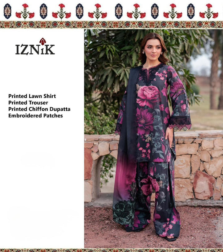 ✨ Al Nisa Embroidery Collection 🌸  💠 Lawn & Chiffon Luxury Ensemble