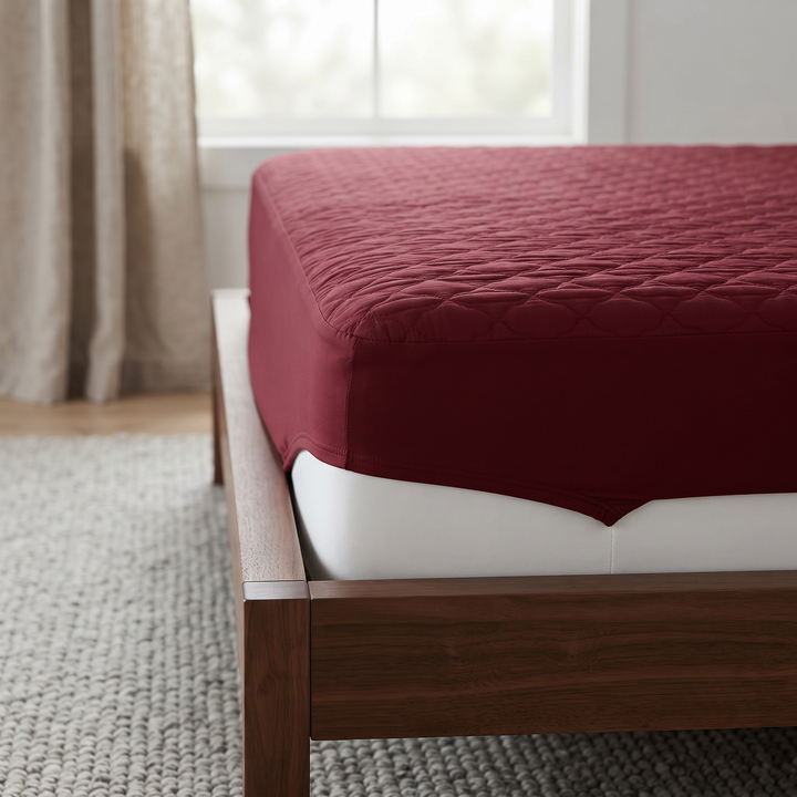 Double Bed Elastic Mattress Cover – Stretchable Fitted Bed Protector