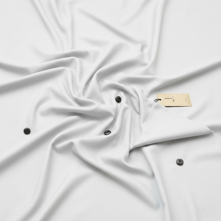 J. Men's White Wash & Wear Suit – Stylish & Comfortable