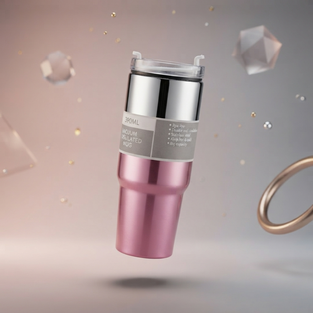 🥤 Premium Vacuum Insulated Travel Mug | 390ML Stainless Steel Tumbler