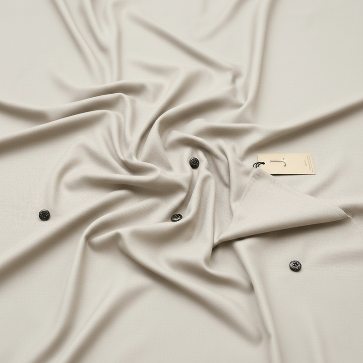 J. Men's Off-White Wash & Wear Suit – Stylish & Comfortable