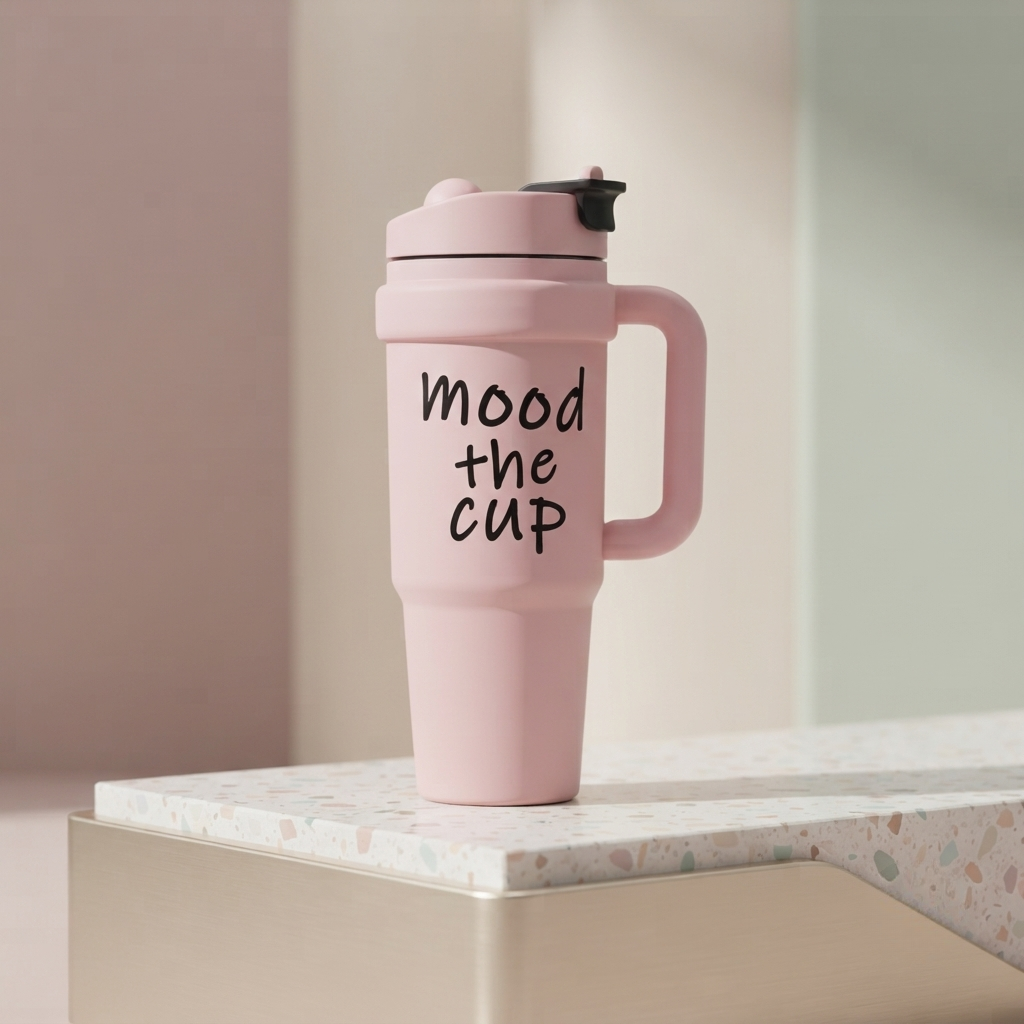 🥤 Premium Insulated Travel Tumbler with Handle & Straw Lid | Large Capacity