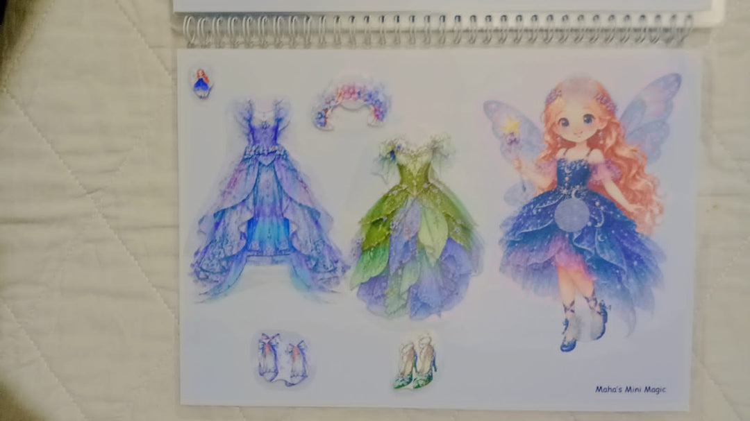 My Dress Up Book by Maha's Mini Magic — 9 Pages & 35 Reusable Stickers | Kids Activity Book for Boys & Girls