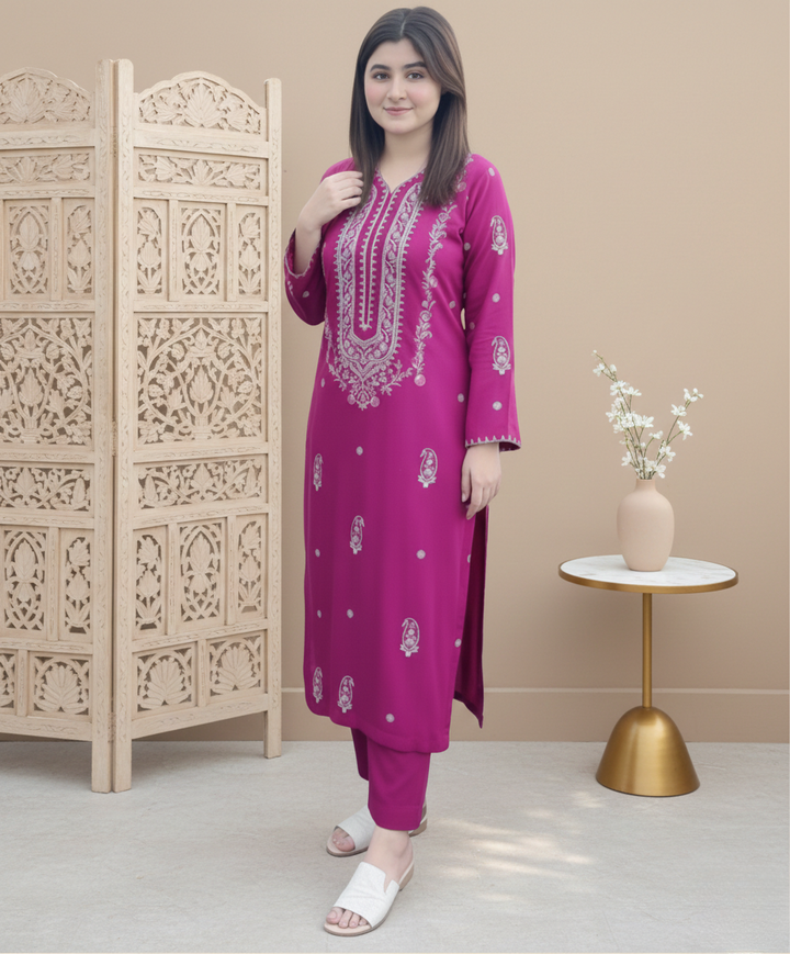 LAAM Pink Embroidered 2 PC Ladies Lawn Suit – Elegant Summer Wear
