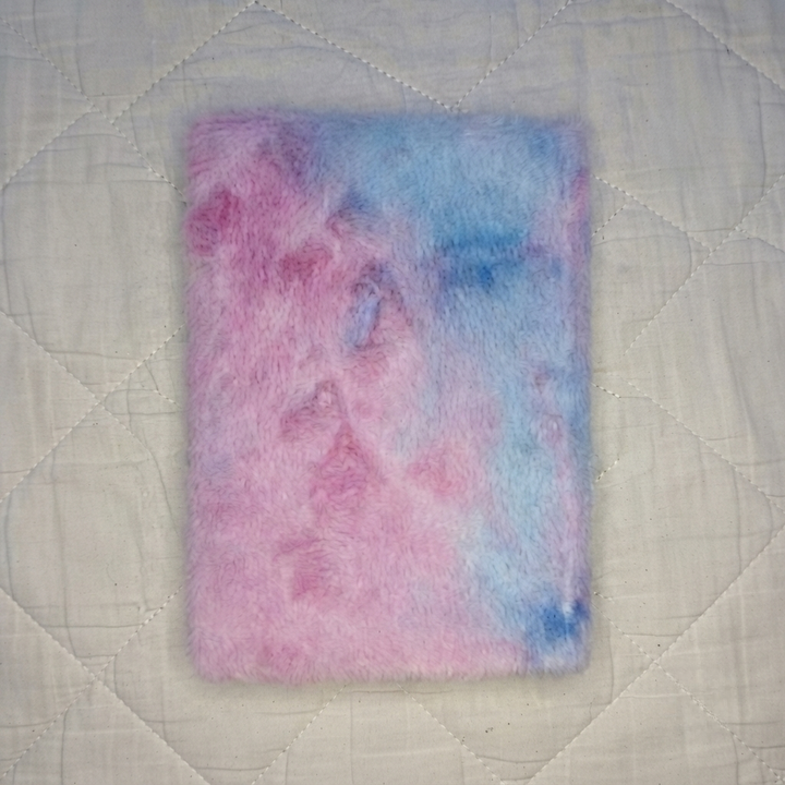 Fluffy Plush Unicorn Cat Diary — Pastel Rainbow Furry Notebook with Glitter Horn | Kids Kawaii Journal