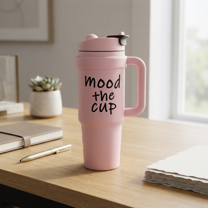 🥤 Premium Insulated Travel Tumbler with Handle & Straw Lid | Large Capacity