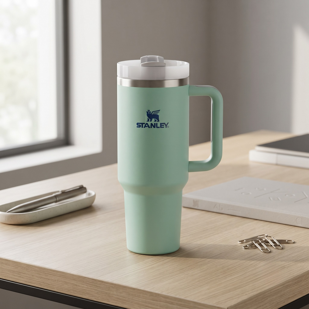 🥤 Premium Insulated Travel Tumbler with Handle & Straw Lid | Large Capacity