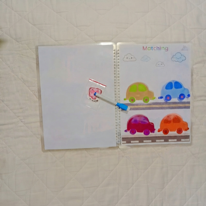Maths Sticker Binder by Maha's Mini Magic — 14 Pages, Reusable & Reward Stickers | Kids Math Activity Book with Marker