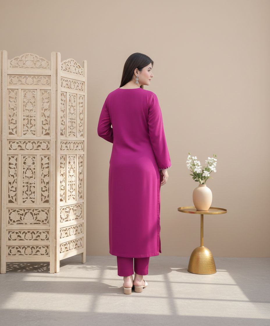 LAAM Pink Embroidered 2 PC Ladies Lawn Suit – Elegant Summer Wear