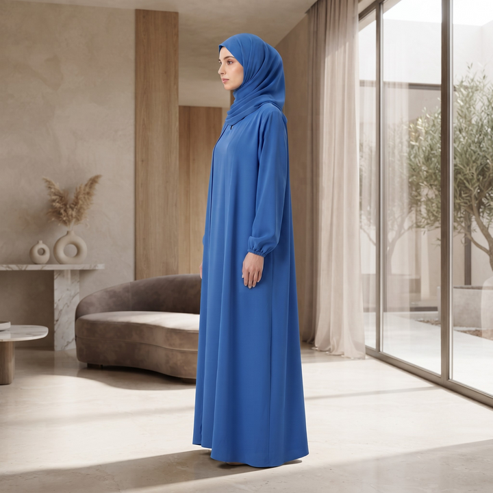 Premium Dubai Imported Plain Abaya for Women | 2 Piece Nida Abaya with Matching Hijab