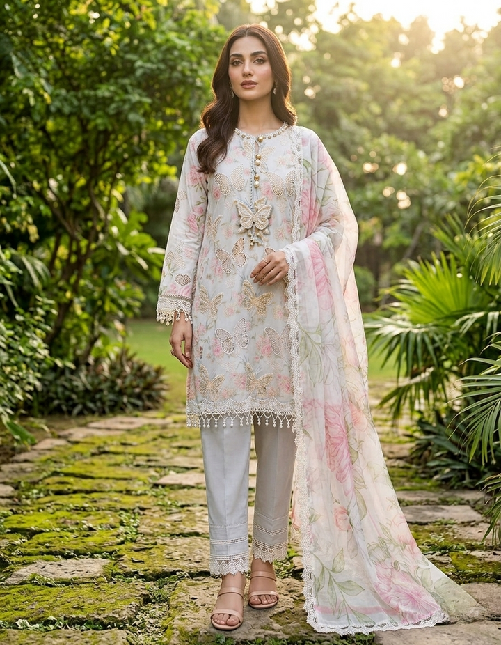 Maria.B | M.Prints Embroidered Printed Lawn 3-Piece Suit