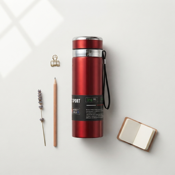 🥤 Premium Stainless Steel Vacuum Flask | Double Wall Insulated Sports Bottle
