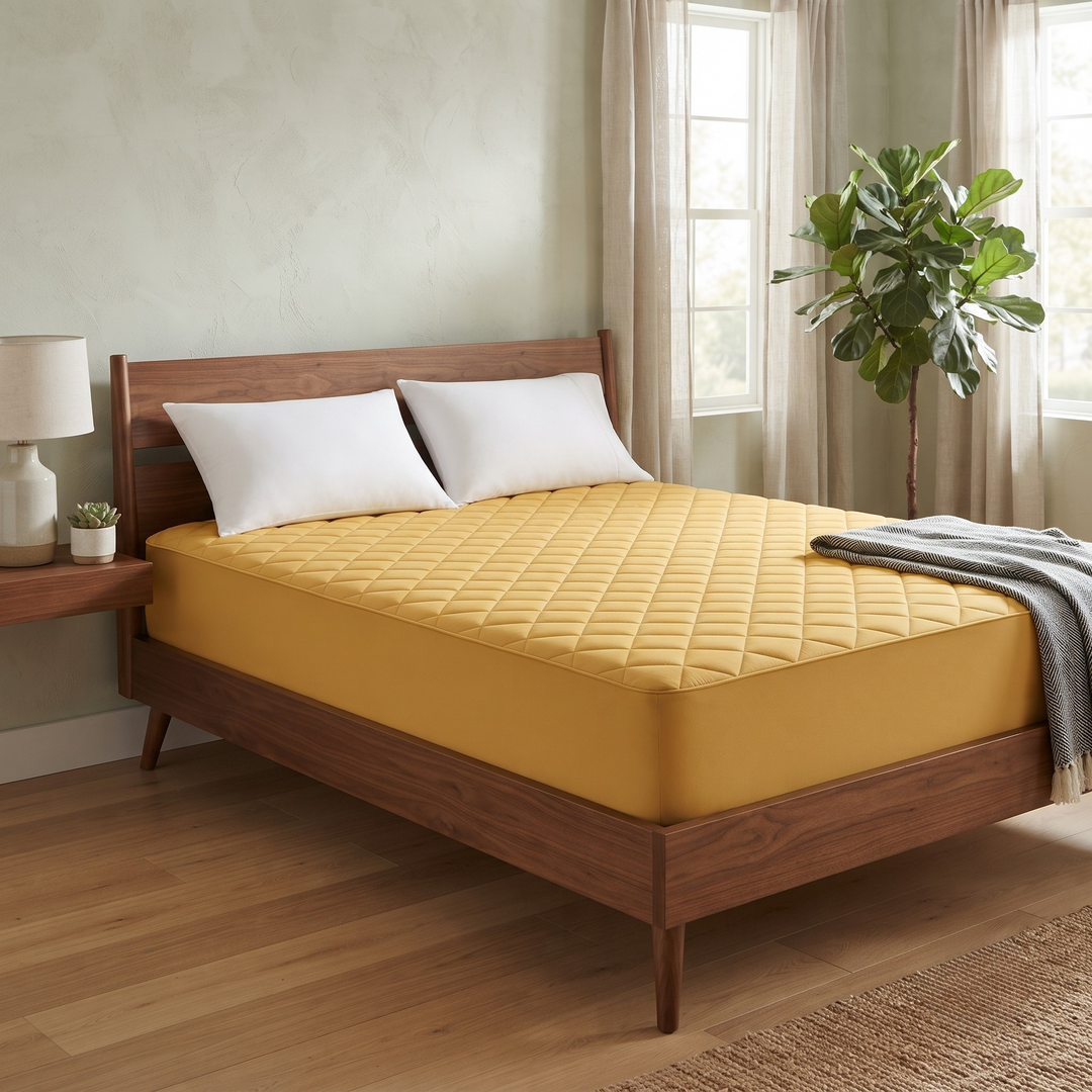 Double Bed Elastic Mattress Cover – Stretchable Fitted Bed Protector