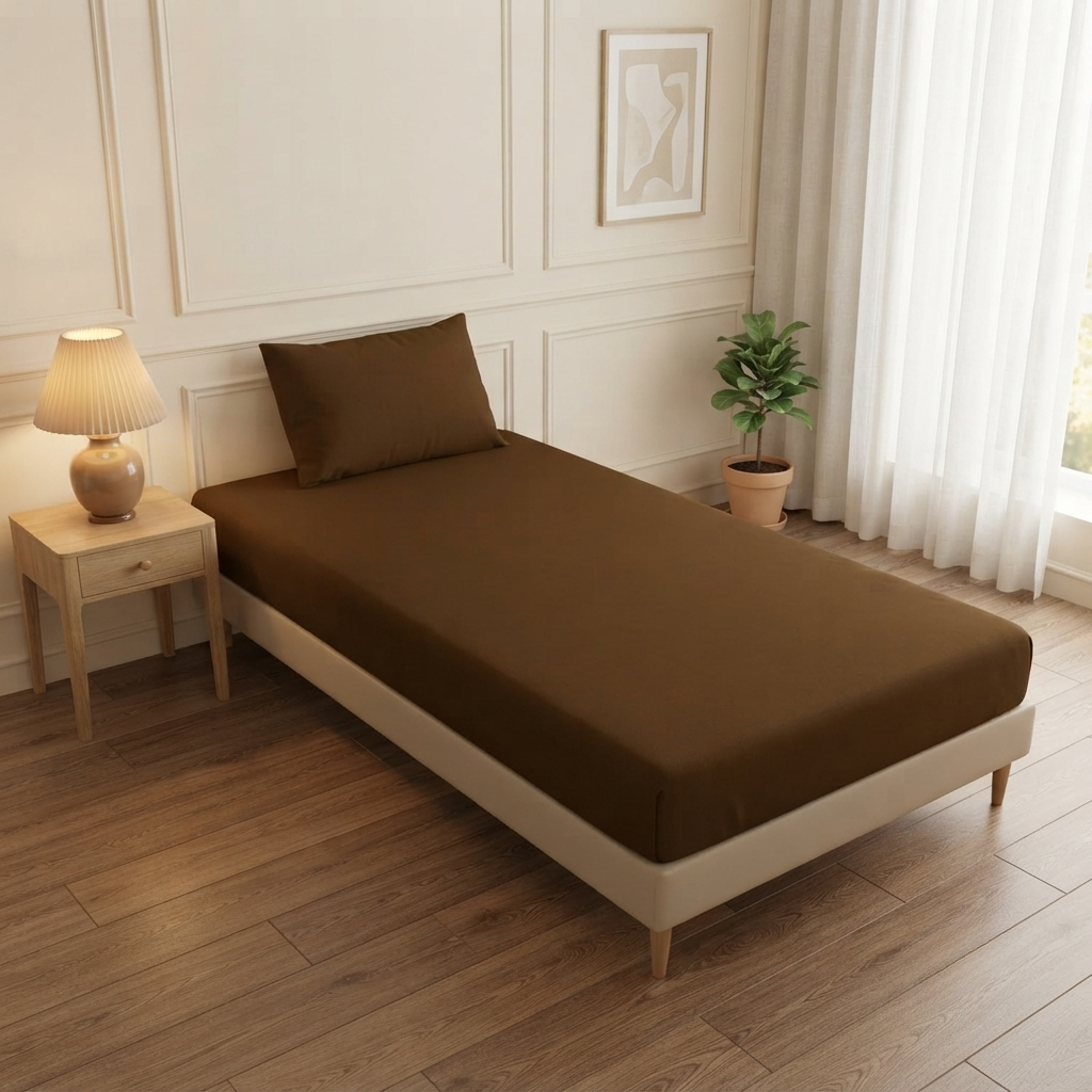 Single Bed Waterproof Bedsheet – Premium Fitted Bed Cover