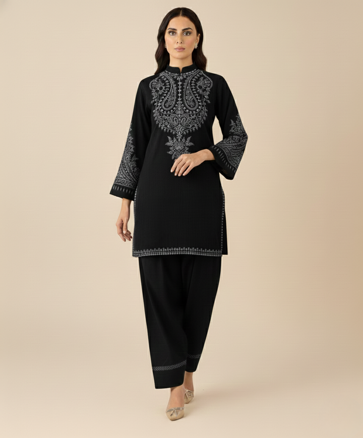 MARIA.B. Black Embroidered Ladies Lawn Suit 2 PC – Elegant Pakistani Summer Wear