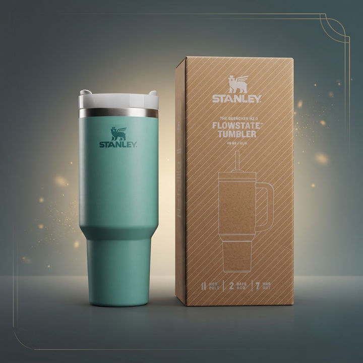 🥤 Premium Insulated Travel Tumbler with Handle & Straw Lid | Large Capacity