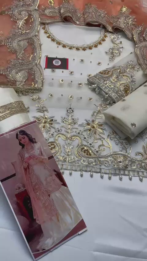 Premium Organza Suit 🌸 | Net Dupatta & Silk Trouser