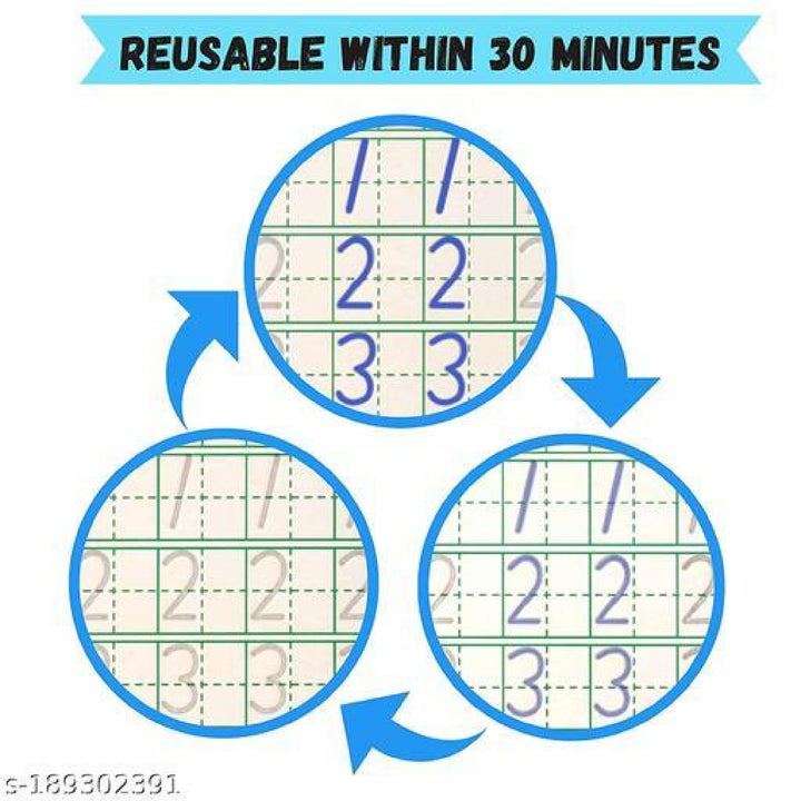 4 in 1 Sank Magic Book | Reusable Magic Practice Copy Book | 4 books + 1 Pen + 10 Refills +1 Grip